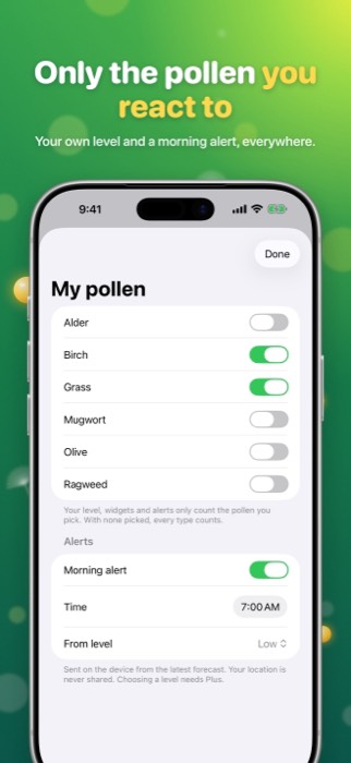 Pollen Radar: profile